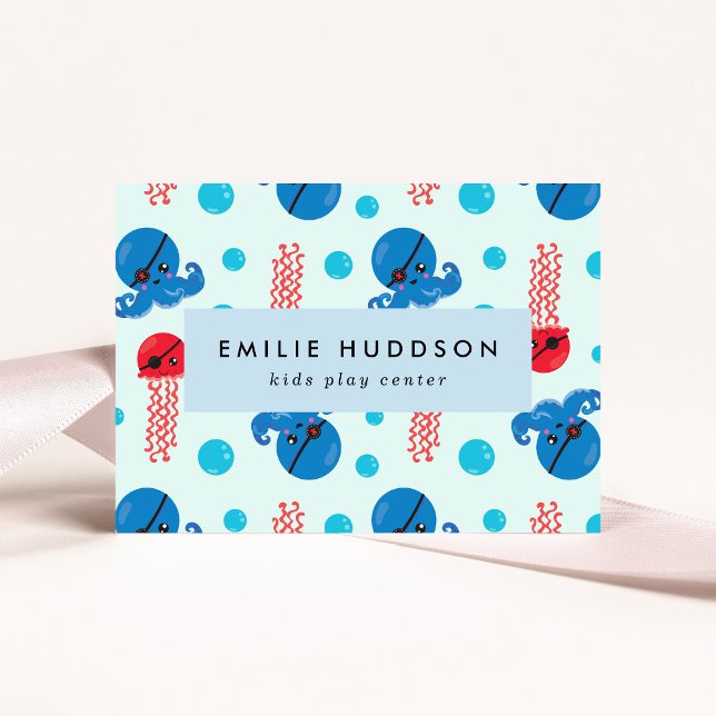 Cartão De Visita Octopus Pirata, Água-viva Pirata, Centro de Ativid (Criador carregado)