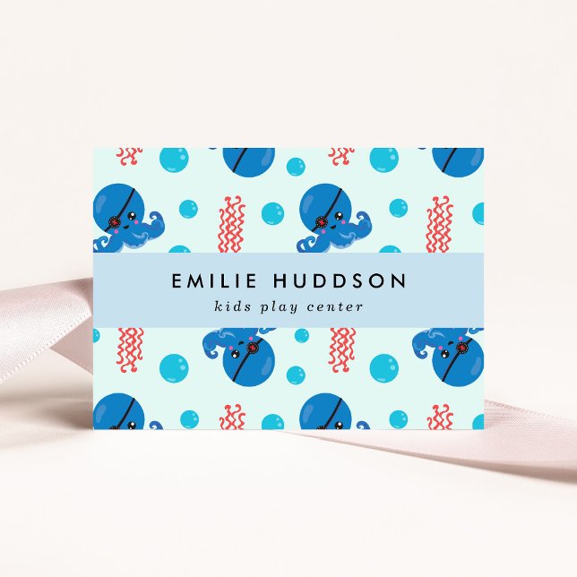 Cartão De Visita Octopus Pirata, Água-viva Pirata, Centro de Ativid (Criador carregado)