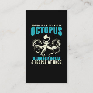Cartão De Visita Octopus sarcástico Humor Kraken Sea Animal Divers