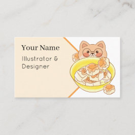 Cartão De Visita Óculos Shiba Piou: Desafio do Tofu Kawaii