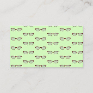 Cartão De Visita Óculos vermelhos