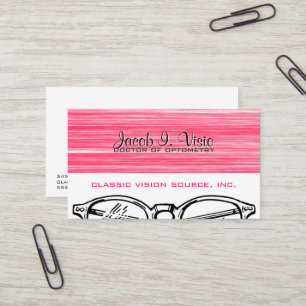 Cartão De Visita Óculos Visão Optometria Visão crocante