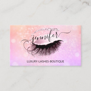 Cartão De Visita Ocultação profissional Eyelash Código QR Hológrafo