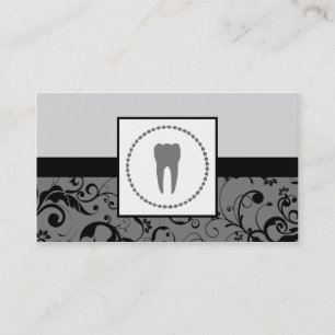 Cartão De Visita odontologia profissional: dente do damasco