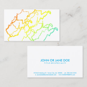 Cartão De Visita oeste de virginia chill blur