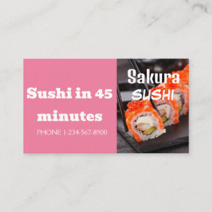 Cartão De Visita Oferta de desconto na entrega de sushi