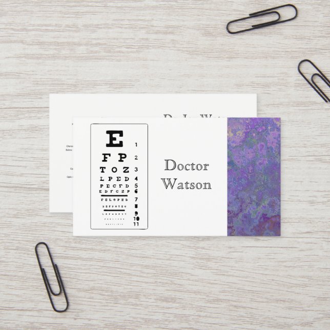 Cartão De Visita Oftalmologista Ocular Olho (Frente/Verso In Situ)