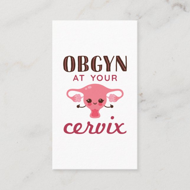 Cartão De Visita OGBYN No Seu Cervix (Frente)