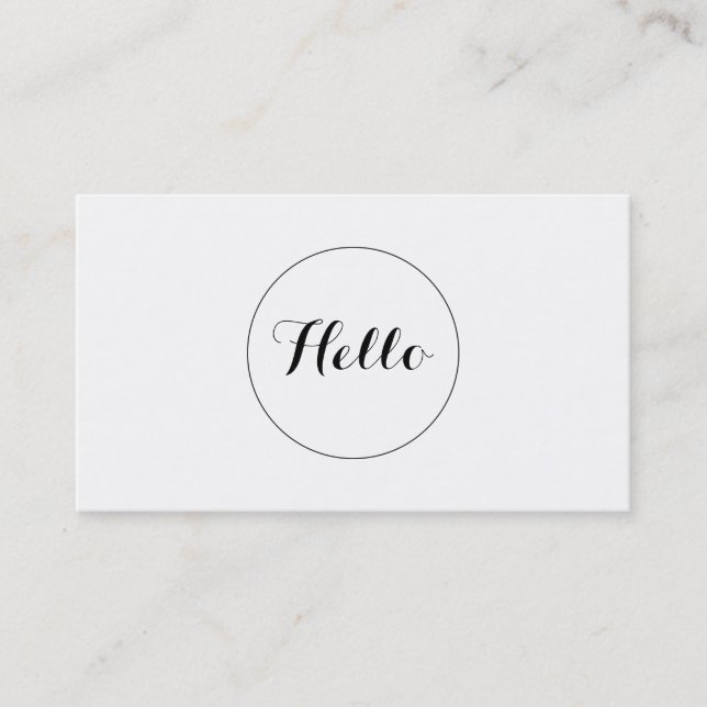 Cartão De Visita Olá (Frente)