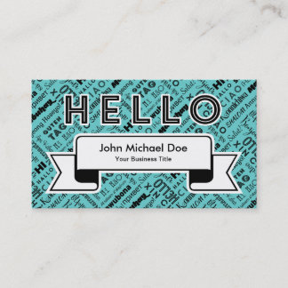 Cartão De Visita OLÁ! & olá!! Em todo o mundo