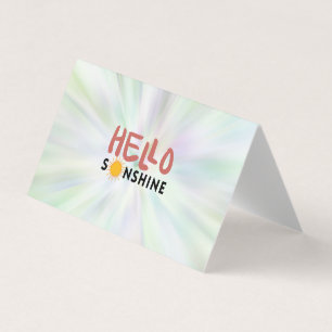 Cartão De Visita Olá, Sonshine, Sun Rays, Verões de Verão