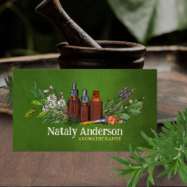 Cartão De Visita Óleos e Plantas de Aromaterapia