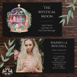 Cartão De Visita Óleos Essenciais Mágicos Apothecary Yoga Boho Foto