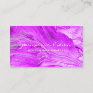 Cartão De Visita óleos essenciais personalizados aquarela mármore r