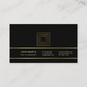 Cartão De Visita Olhar Dourado à moda da fotografia elegante do