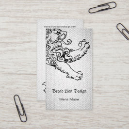 Cartão De Visita Olhar Textured leão do piso