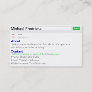 Cartão De Visita Olhe-me acima!