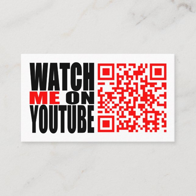 Cartão De Visita Olhe-me em YouTube | modernos (escuro) (Frente)
