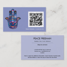 Cartão De Visita Olho da Iluminação | Design da Mão de Hamsa