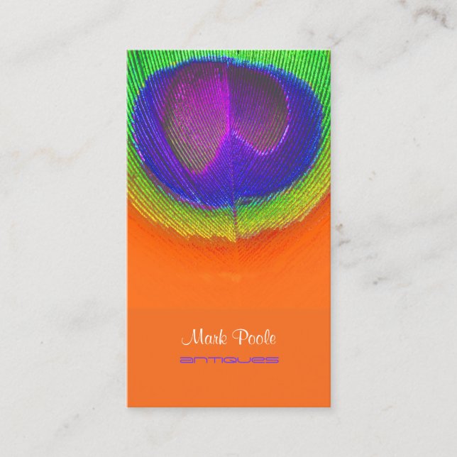 Cartão De Visita Olho de pavão PixDezines/cobalto+esmeralda (Frente)