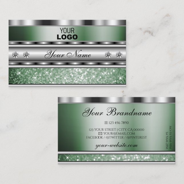 Cartão De Visita Olhos Capturando Lente Verde Espalheta Lente Adici (Frente/Verso)