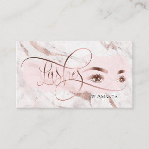 Cartão De Visita Olhos-de-Orelha-Maquiagem Lashes Rosa