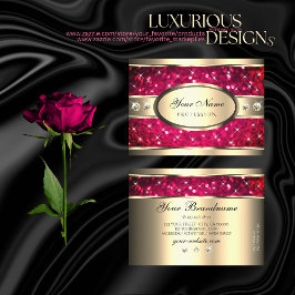 Cartão De Visita Olhos Pegando Dourados Brilhantes de Diamantes Ros