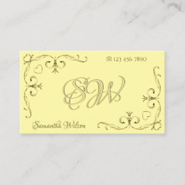 Cartão De Visita Olhos pegando Dourados cantos de Ornamentado Inici
