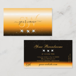 Cartão De Visita Olhos Pegando Laranja Negra Joalheiro Joalheiro Mo