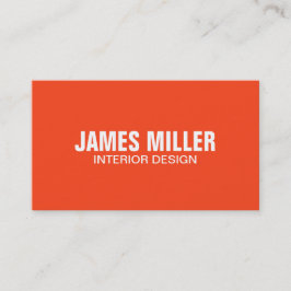 Cartão De Visita Olhos Pegando Moderno Laranja Brilhante Trendência