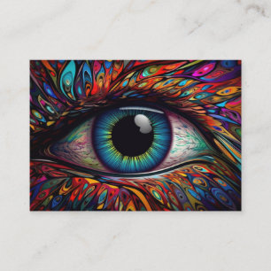 Cartão De Visita Olhos vibrantes fecham