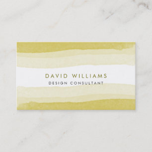 Cartão De Visita Olive Green Watercolor Splatter Cute Artist Beach