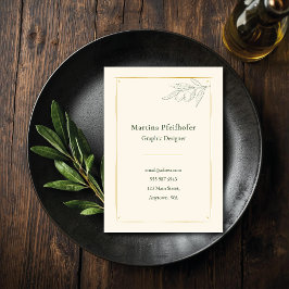 Cartão De Visita "Olivenzweig elegant" 