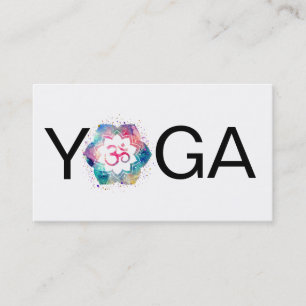 Cartão De Visita ** OM. Instrutor do professor Yoga Lotus Mandala