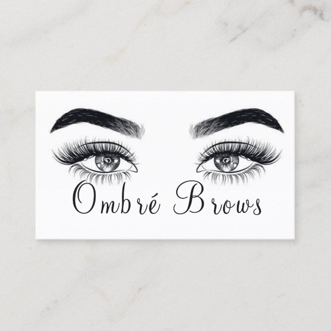 Cartão De Visita Ombre Brows e cílios (Frente)