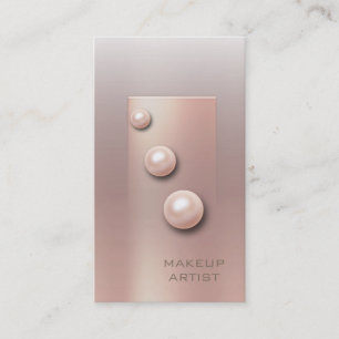 Cartão De Visita Ombre chic brilhante rosa pérola luxo moderno