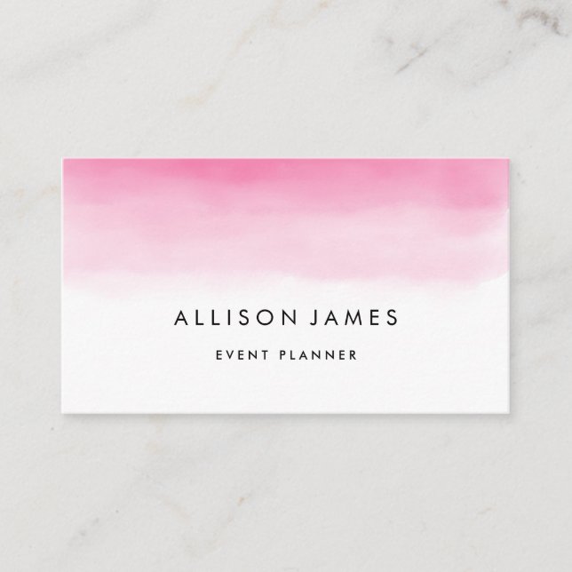 Cartão De Visita Ombre cor-de-rosa (Frente)