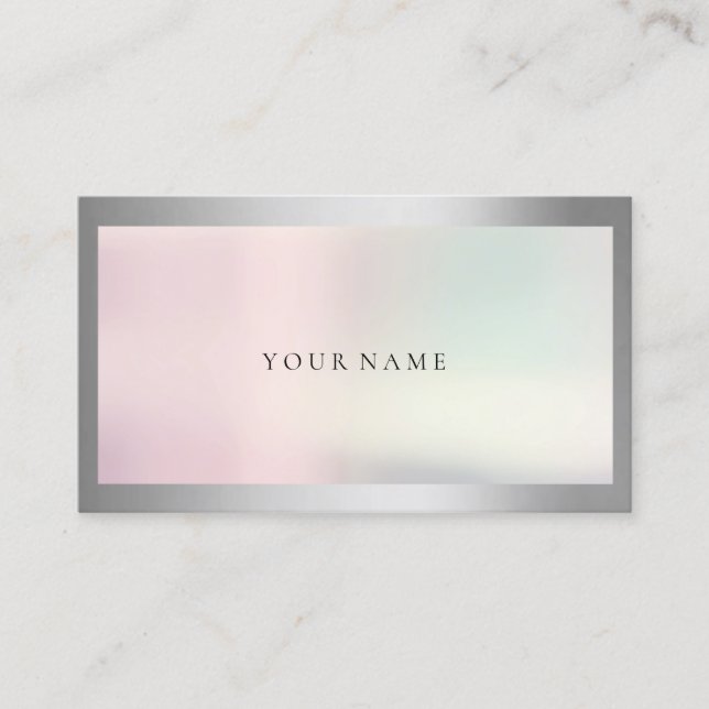 Cartão De Visita Ombre Enquadrado Simplesmente Em Cinzas Profission (Frente)