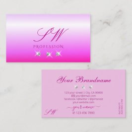 Cartão De Visita Ombros cor-de-rosa luxuosa Diamantes espumantes Mo