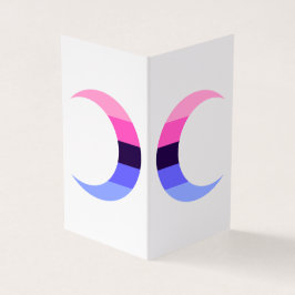 Cartão De Visita Omnisexual Pride Crescent Moons Greeting Card