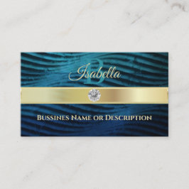 Cartão De Visita Ondas Azuis Clássicas Personalizadas