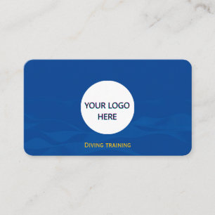 Cartão De Visita Ondas Azuis Totalmente Personalizáveis