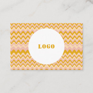 Cartão De Visita Ondas de Abstrato de Boho Personalizadas