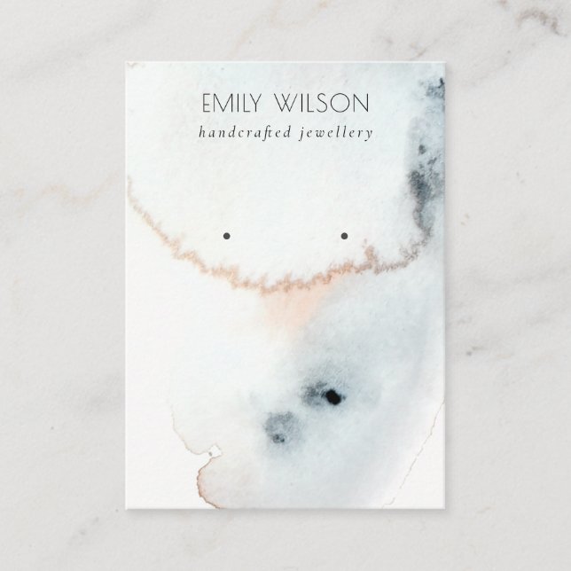 CARTÃO DE VISITA ONDAS DE ÁGUA DOURADA AZUL AQUA ONDAS DE GANHOS (Frente)