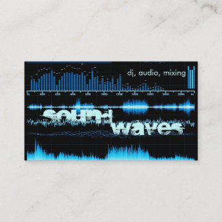 Cartão De Visita ondas de frequência azul DJ/cartão de visita do pr