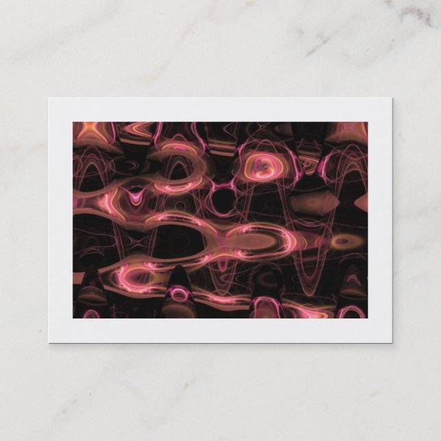 Cartão De Visita Ondas Fractais 01 (bordadas) (Frente)