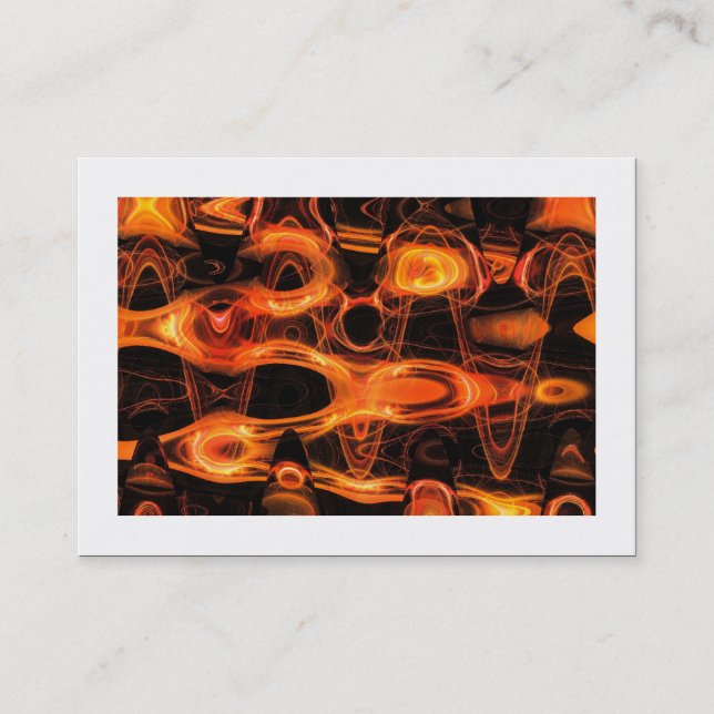 Cartão De Visita Ondas Fractais 02 (bordadas) (Frente)