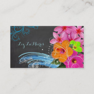 Cartão De Visita Ondas hula de quadro chalkboard PixDezines/fundo D