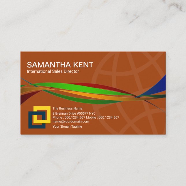 Cartão De Visita Ondas impressionantes da cadeia de abastecimento m (Frente)