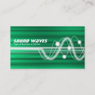 Cartão De Visita Ondas sadias - textura escovada verde